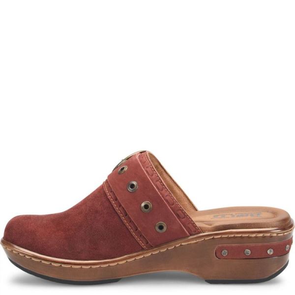 Born | For Women Banyan Clogs - Dark Brick Distressed (Red)