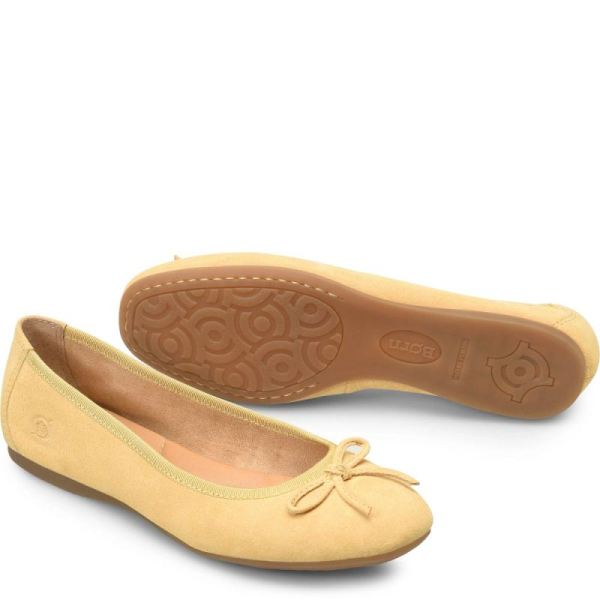 Born | For Women Brin Flats - Yellow Suede (Yellow)