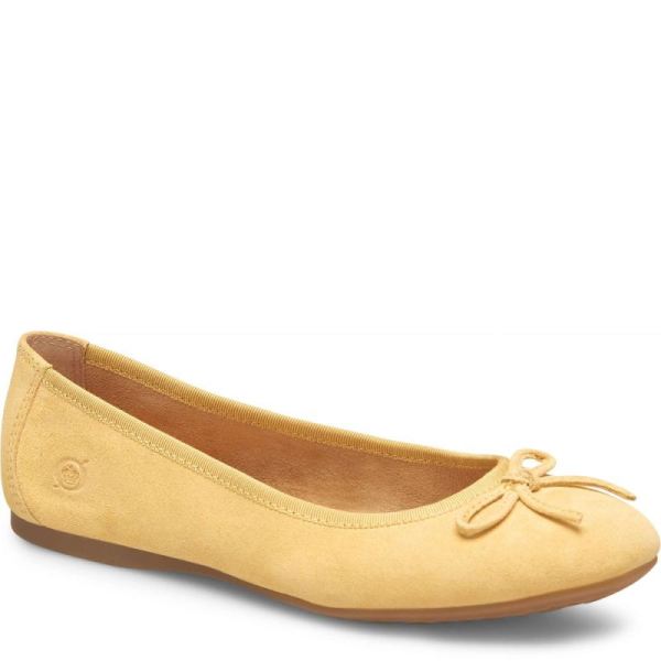 Born | For Women Brin Flats - Yellow Suede (Yellow)