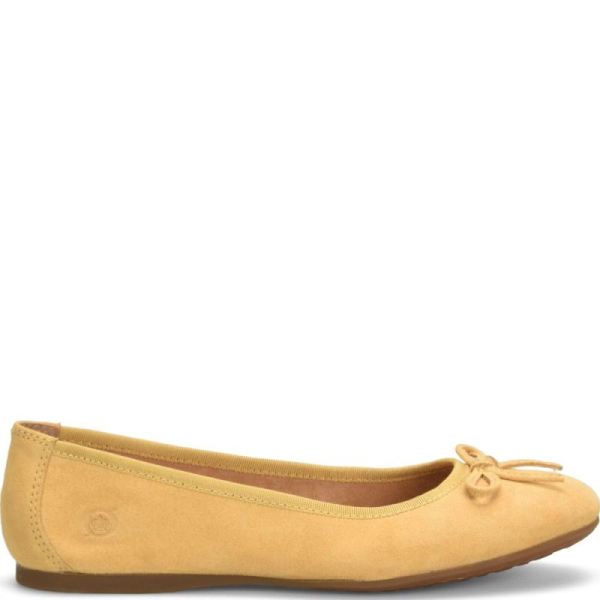 Born | For Women Brin Flats - Yellow Suede (Yellow)