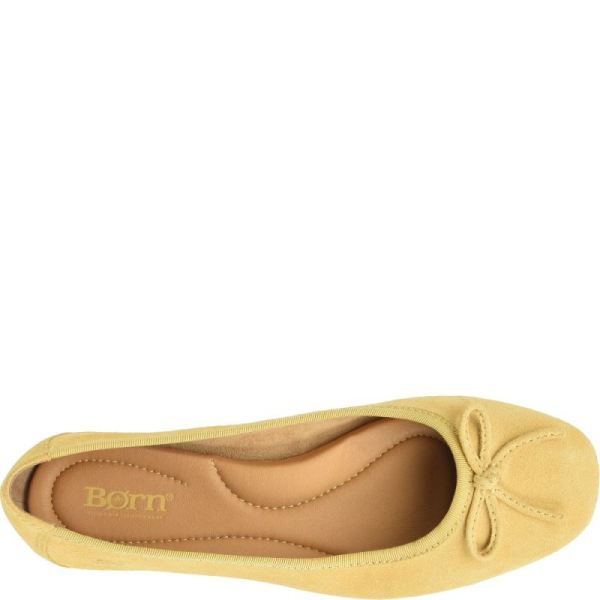 Born | For Women Brin Flats - Yellow Suede (Yellow)