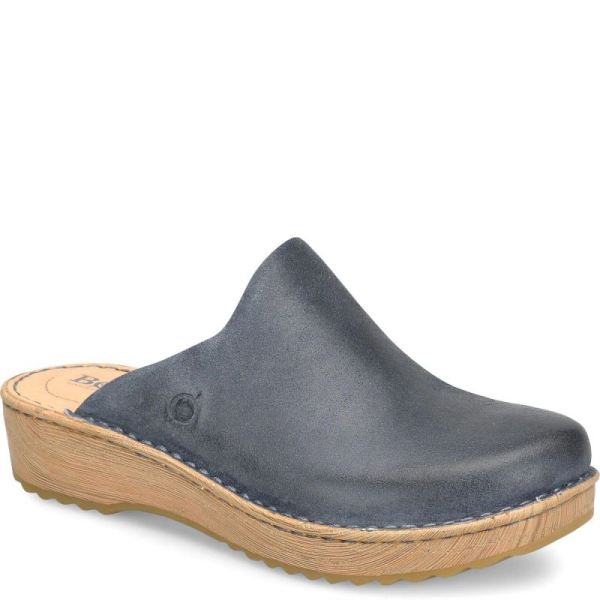 Born | For Women Andy Clogs - Light Jeans Distressed (Blue)