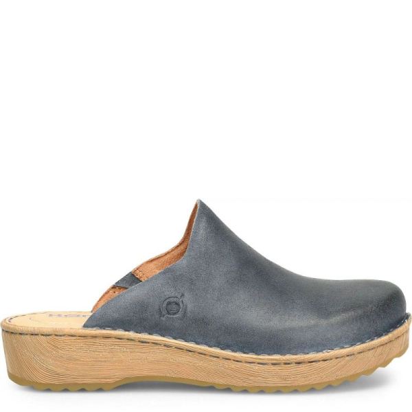 Born | For Women Andy Clogs - Light Jeans Distressed (Blue)