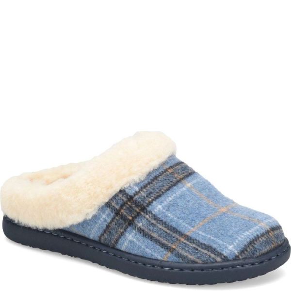 Born | For Women Ali Slip-Ons & Lace-Ups - Blue Plaid Wool (Blue)