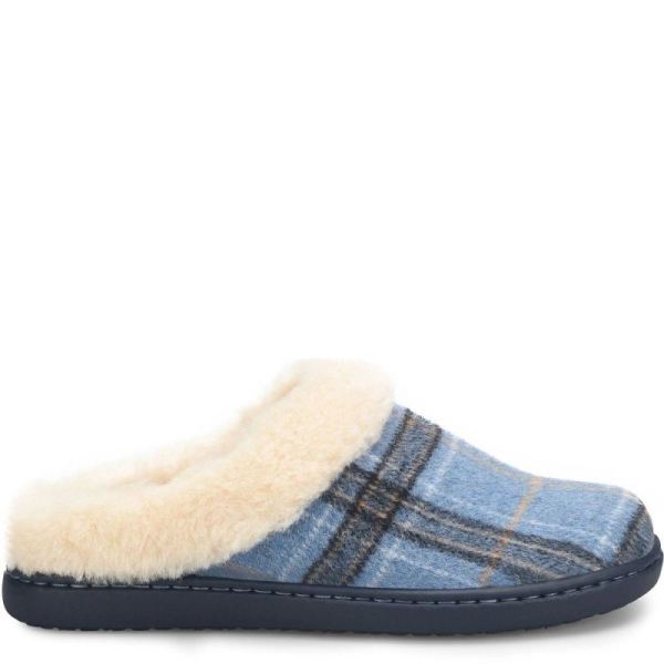 Born | For Women Ali Slip-Ons & Lace-Ups - Blue Plaid Wool (Blue)