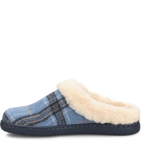 Born | For Women Ali Slip-Ons & Lace-Ups - Blue Plaid Wool (Blue)