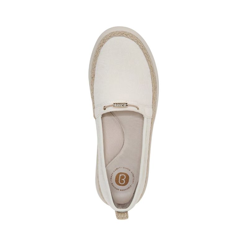 Bzees Women's Maui Slip On-White Fabric | New Arrivals