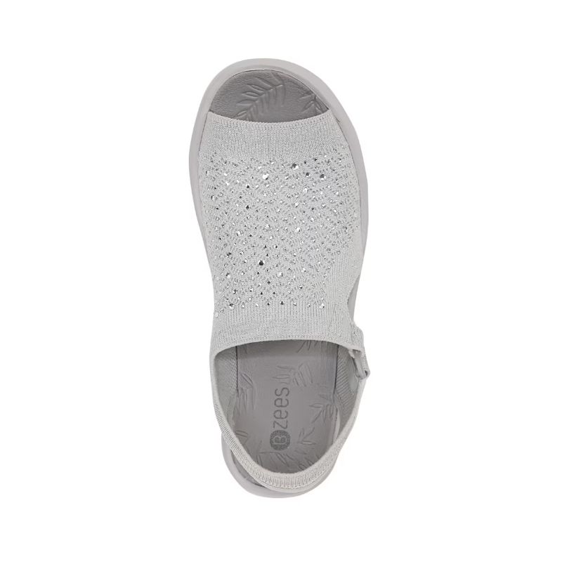 Bzees Women's Star Bright Sandal-Grey Rhinestone Fabric | New Arrivals