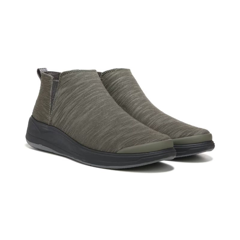 Bzees Women's Tempo Chelsea Bootie-Olive Green Fabric | New Arrivals