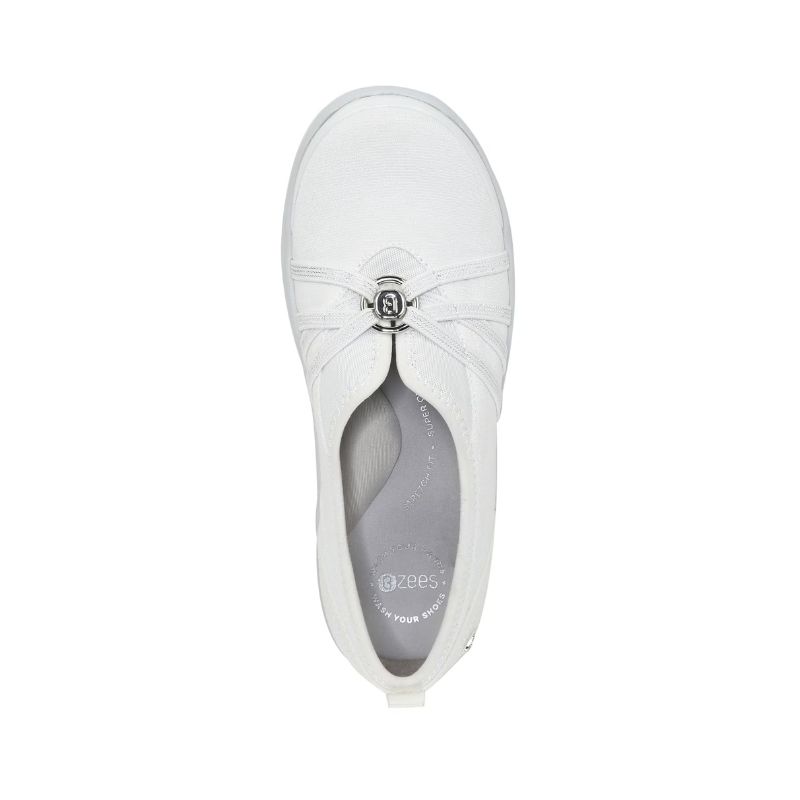 Bzees Women's Niche Slip On-Bright White Fabric | New Arrivals