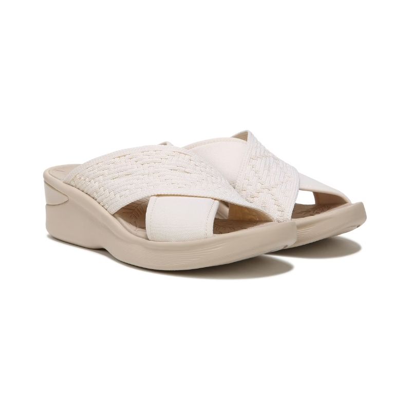 Bzees Women's Sundance Wedge Sandal-Beige Fabric | New Arrivals