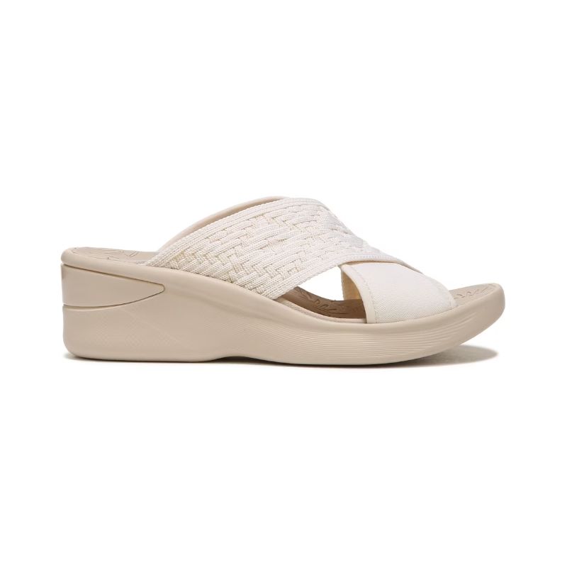 Bzees Women's Sundance Wedge Sandal-Beige Fabric | New Arrivals