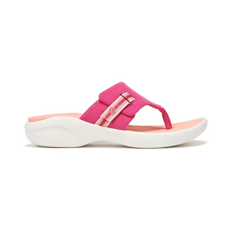 Bzees Women's Camp Out Wedge Sandal-Pink Fabric | New Arrivals