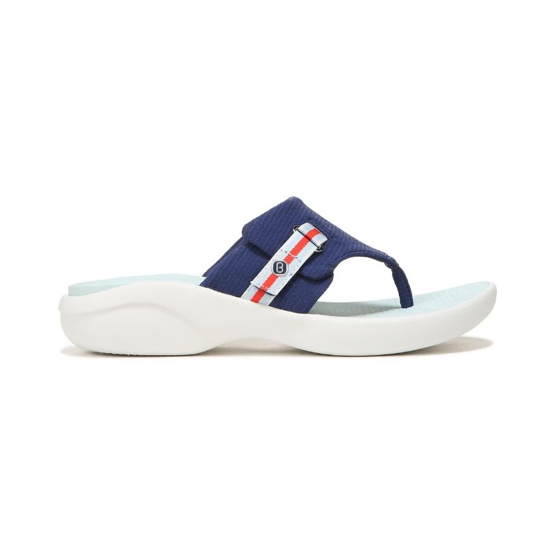 Bzees Women's Camp Out Wedge Sandal-Blue Fabric | New Arrivals