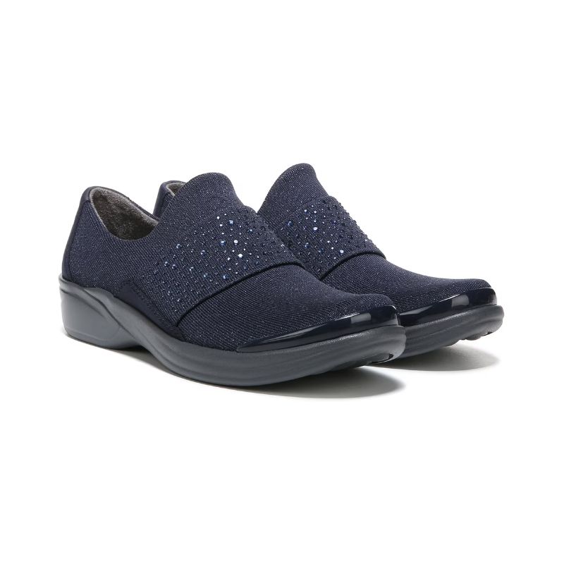 Bzees Women's Pizazz Slip On-Navy Sparkle Knit Fabric | New Arrivals