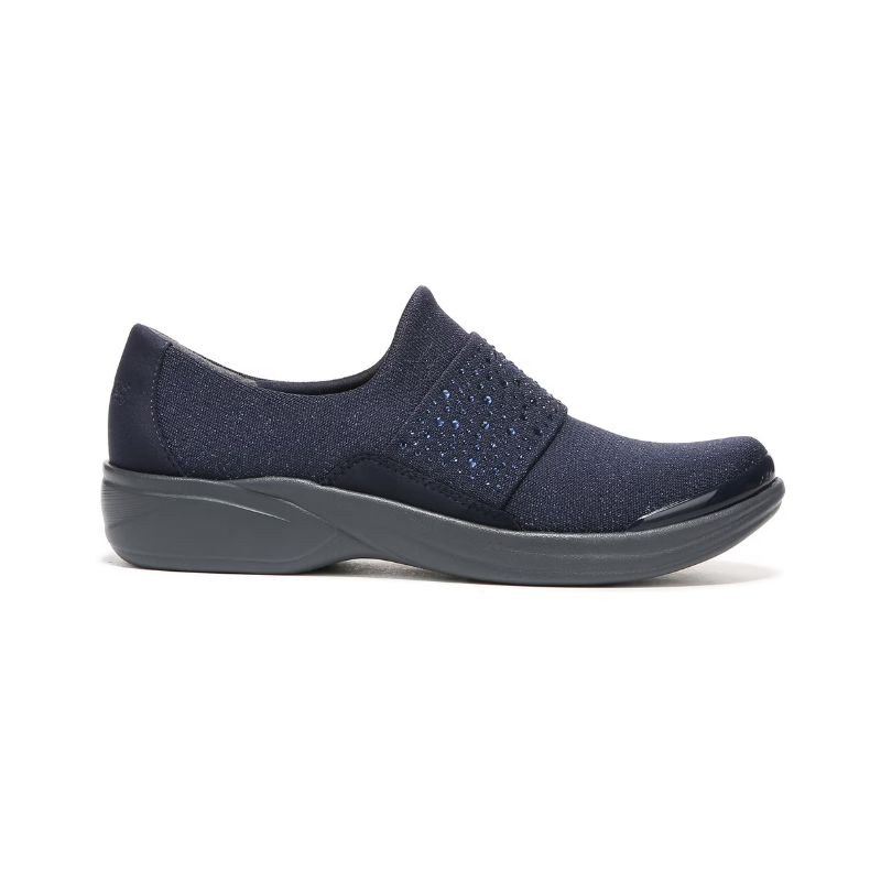 Bzees Women's Pizazz Slip On-Navy Sparkle Knit Fabric | New Arrivals