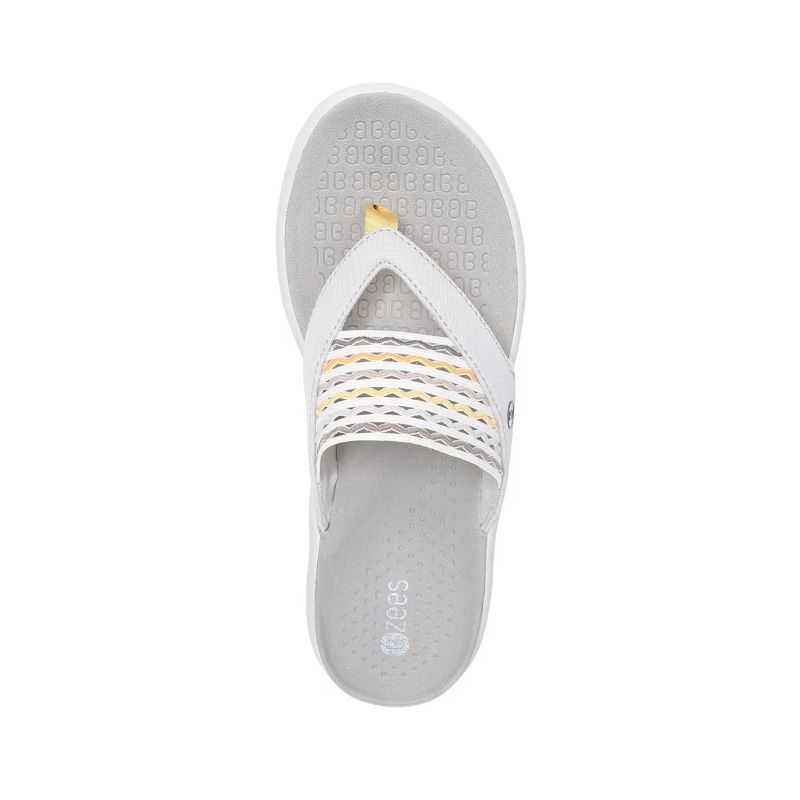 Bzees Women's Cabana Flip Flop Sandal-Taupe Ripple Gore | New Arrivals