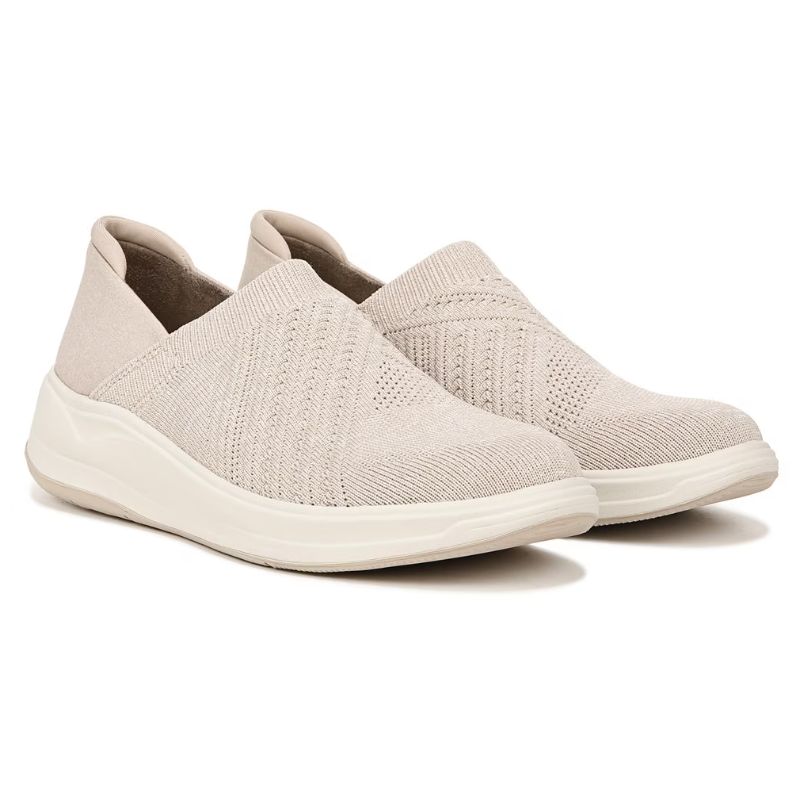 Bzees Women's Triumph Slip On-Beige Fabric | New Arrivals