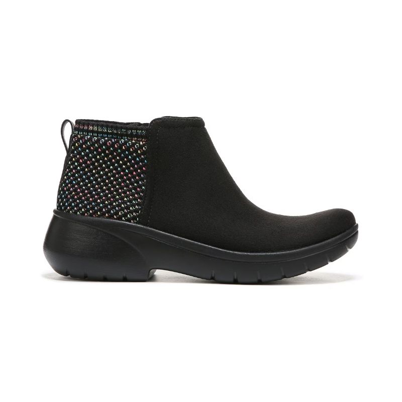 Bzees Women's Karma Bootie-Black Rainbow Microfiber | New Arrivals