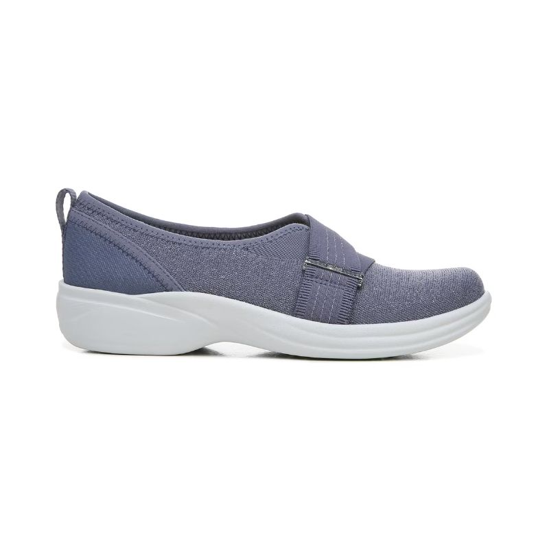 Bzees Women's Niche III Slip On-Folkstone Blue Grey Fabric | New Arrivals