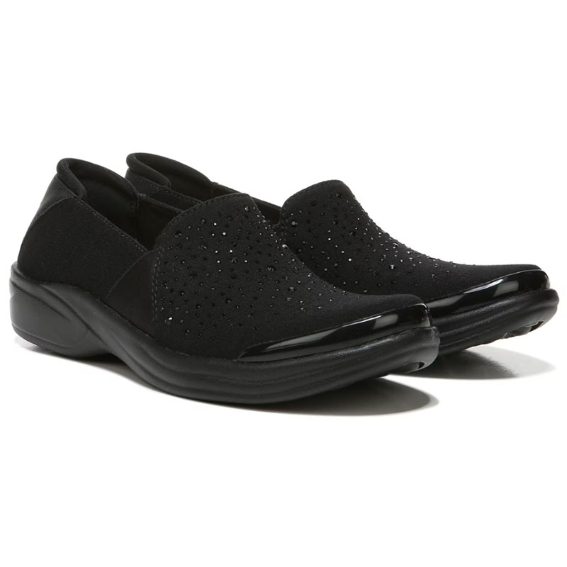 Bzees Women's Poppyseed Slip On-Black Rhinestone | New Arrivals