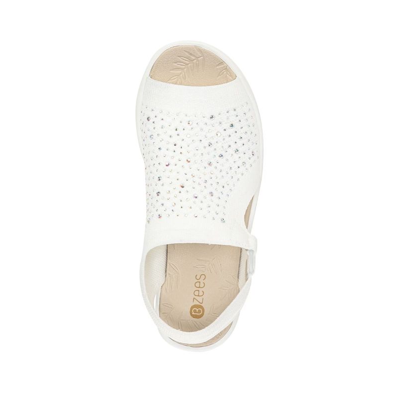 Bzees Women's Star Bright Sandal-White | New Arrivals