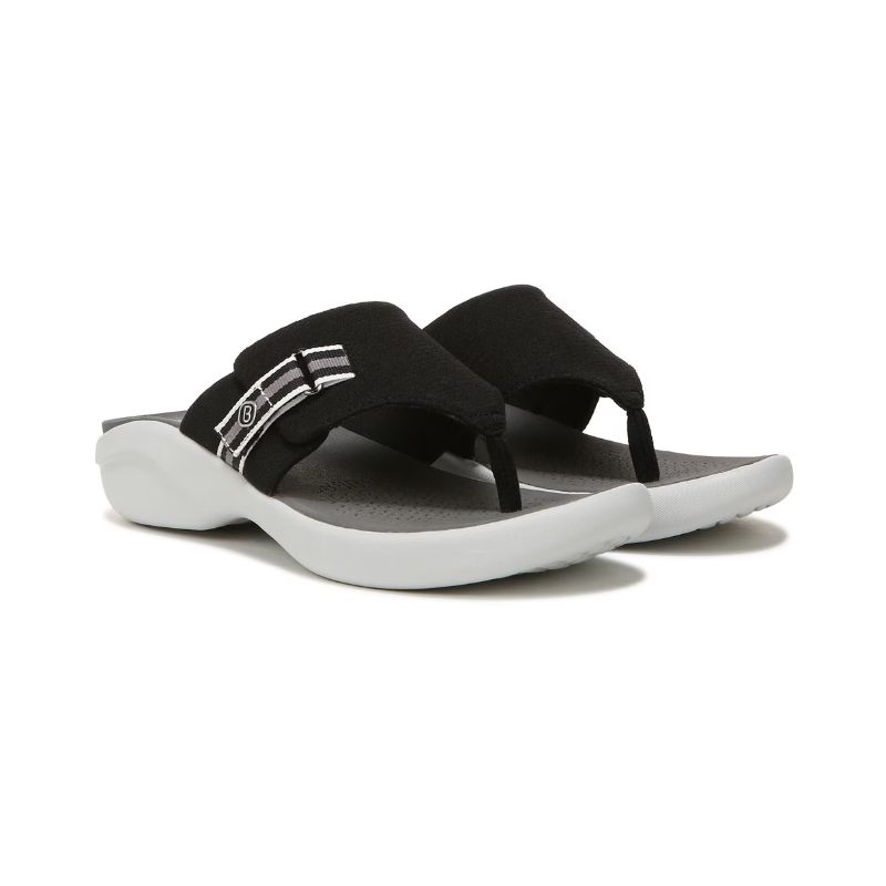 Bzees Women's Camp Out Wedge Sandal-Black Fabric | New Arrivals