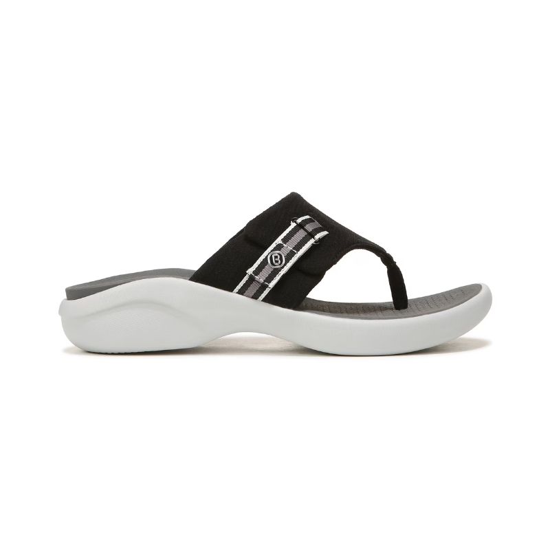 Bzees Women's Camp Out Wedge Sandal-Black Fabric | New Arrivals