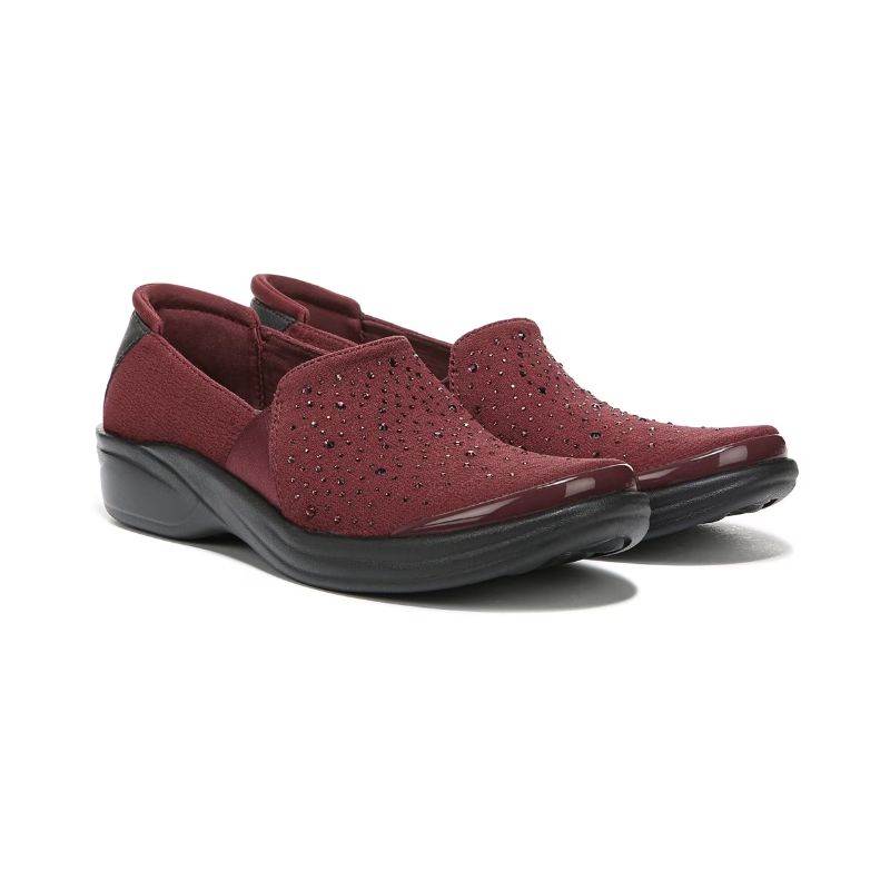 Bzees Women's Poppyseed Slip On-Red Rhinestone Fabric | New Arrivals