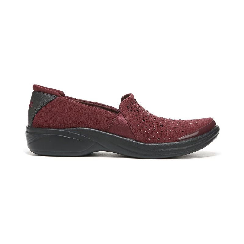 Bzees Women's Poppyseed Slip On-Red Rhinestone Fabric | New Arrivals