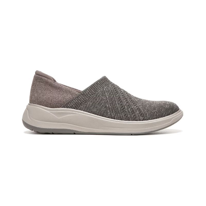 Bzees Women's Triumph Slip On-Morel Brown Knit Fabric | New Arrivals