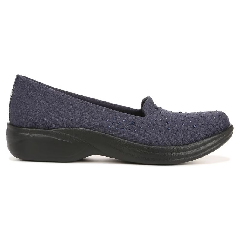 Bzees Women's Poppyseed 3 Slip On-Navy Fabric | New Arrivals