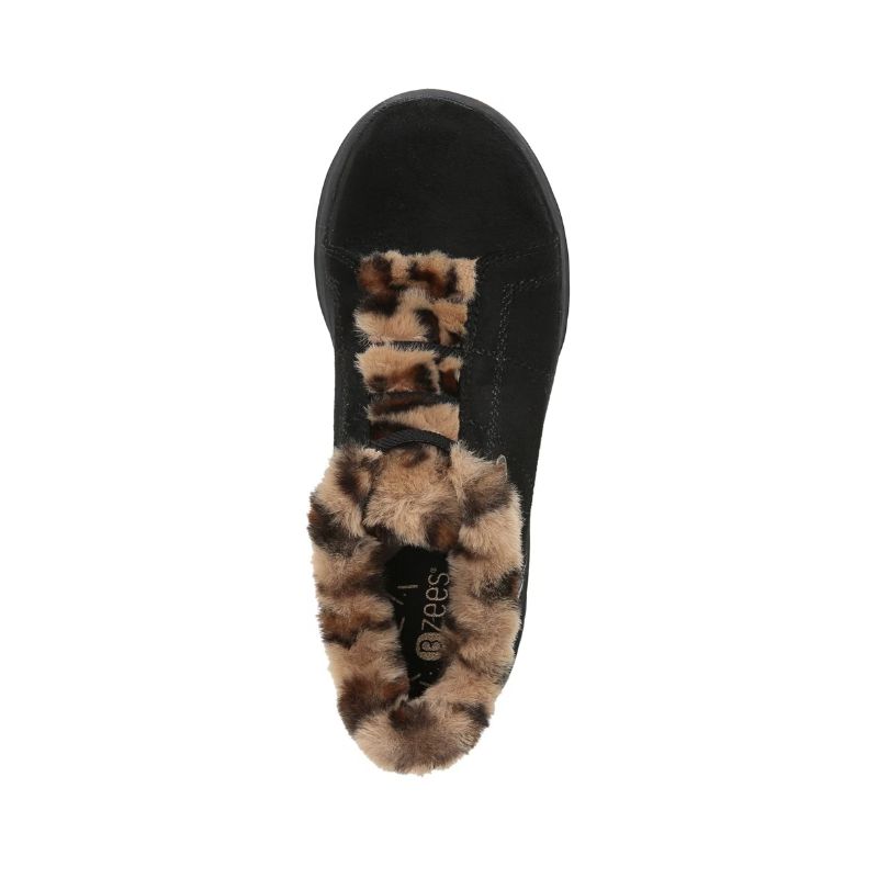 Bzees Women's Golden Bootie-Black/Leopard Print | New Arrivals