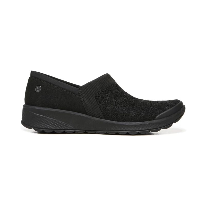 Bzees Women's Gia Slip On-Black Pointelle Knit | New Arrivals