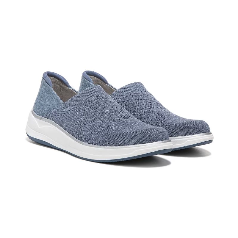 Bzees Women's Triumph Slip On-Ash Blue Fabric | New Arrivals