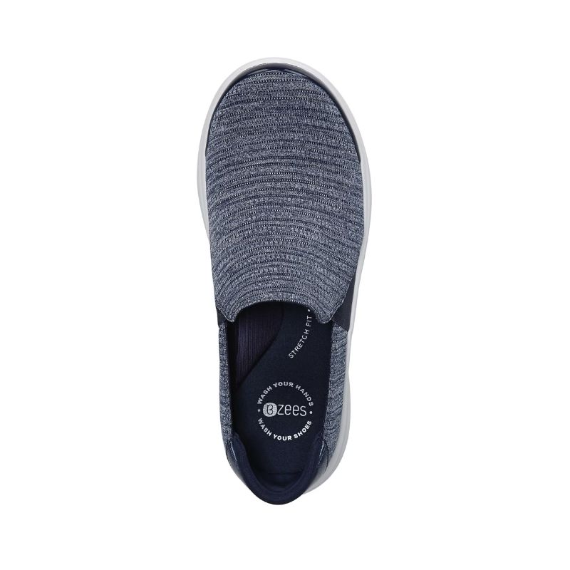 Bzees Women's Jitterbug Slip On-Navy Fabric | New Arrivals