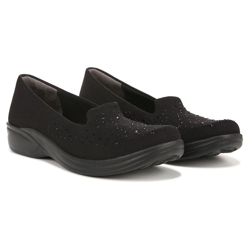 Bzees Women's Poppyseed 3 Slip On-Black Fabric | New Arrivals