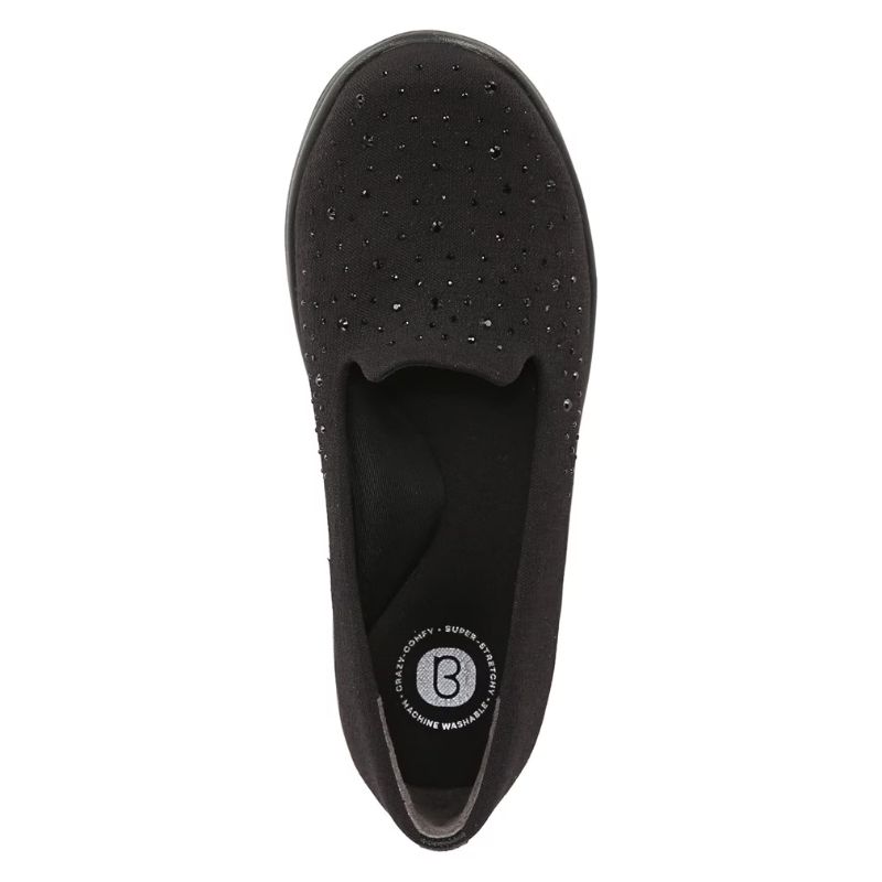 Bzees Women's Poppyseed 3 Slip On-Black Fabric | New Arrivals