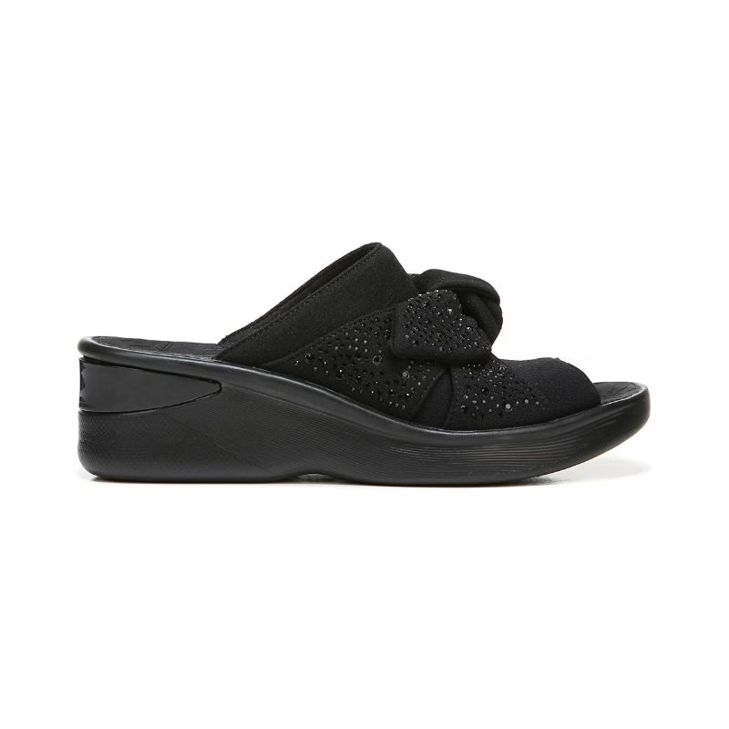 Bzees Women's Smile Bright Slide Sandal-Black | New Arrivals