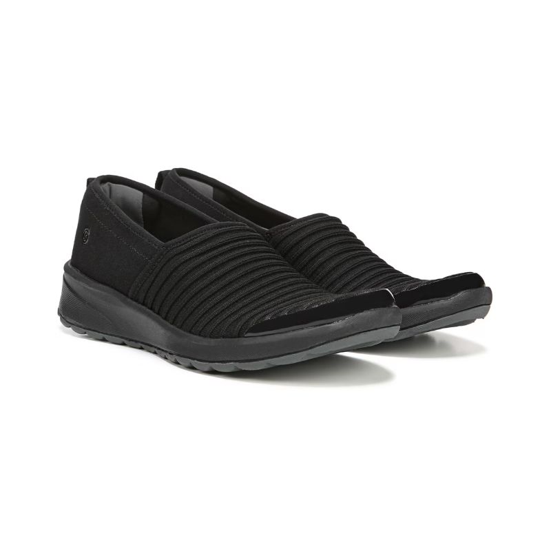 Bzees Women's Glee Slip On-Blacked Ribbed Knit | New Arrivals