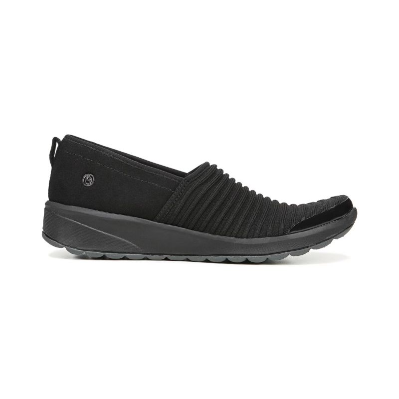 Bzees Women's Glee Slip On-Blacked Ribbed Knit | New Arrivals