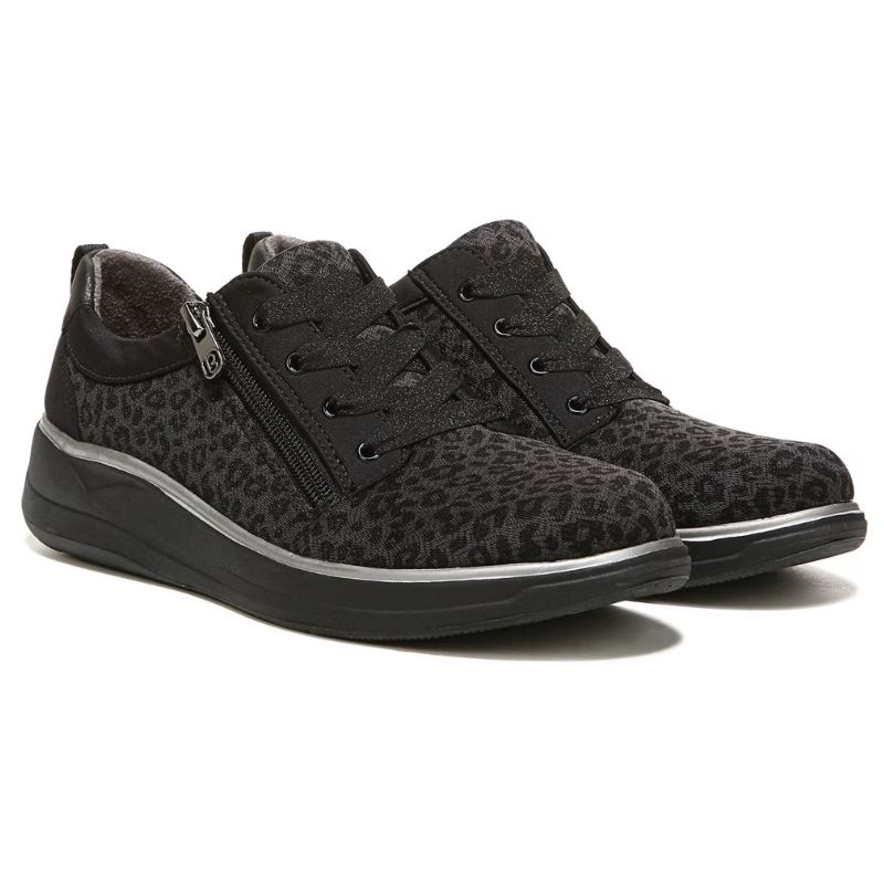 Bzees Women's Tag Along Slip On Sneaker-Black Leopard Fabric | New Arrivals