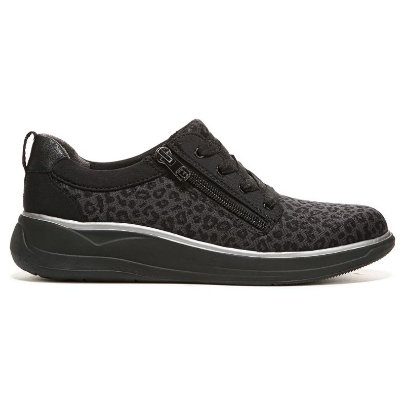 Bzees Women's Tag Along Slip On Sneaker-Black Leopard Fabric | New Arrivals