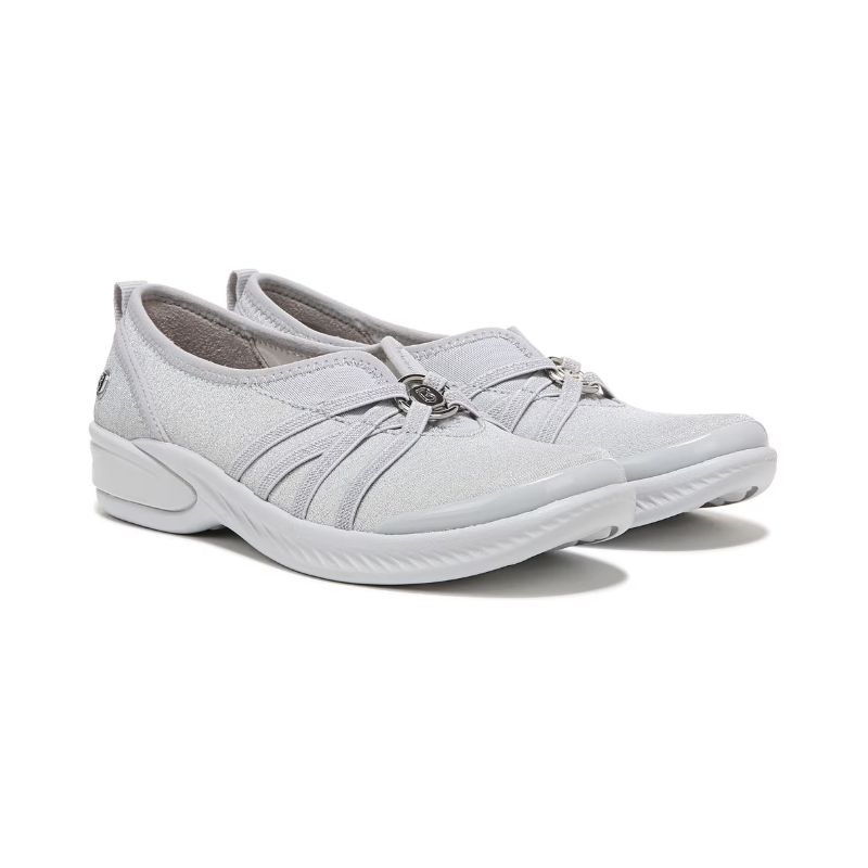 Bzees Women's Niche Slip On-Silver Shimmer Fabric | New Arrivals