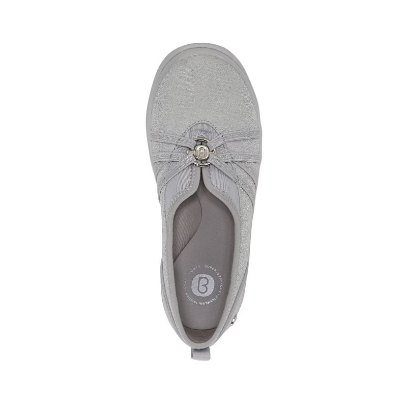 Bzees Women's Niche Slip On-Silver Shimmer Fabric | New Arrivals