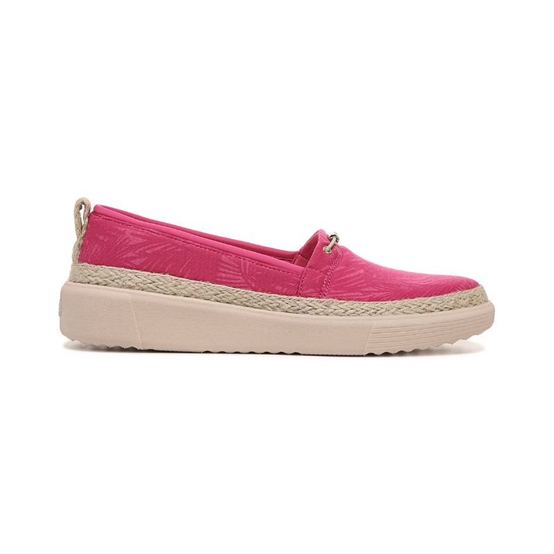 Bzees Women's Maui Slip On-Pink Palm Fabric | New Arrivals