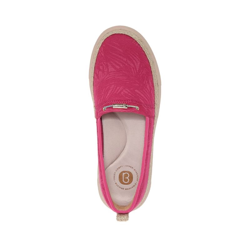 Bzees Women's Maui Slip On-Pink Palm Fabric | New Arrivals