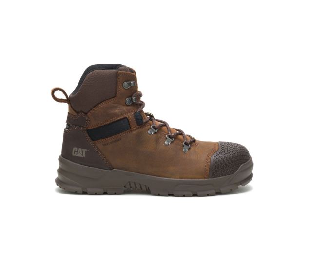 Cat Footwear | Accomplice X Waterproof Steel Toe Work Boot Real Brown