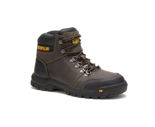 Cat Footwear | Outline Steel Toe Work Boot Dark Gull Grey