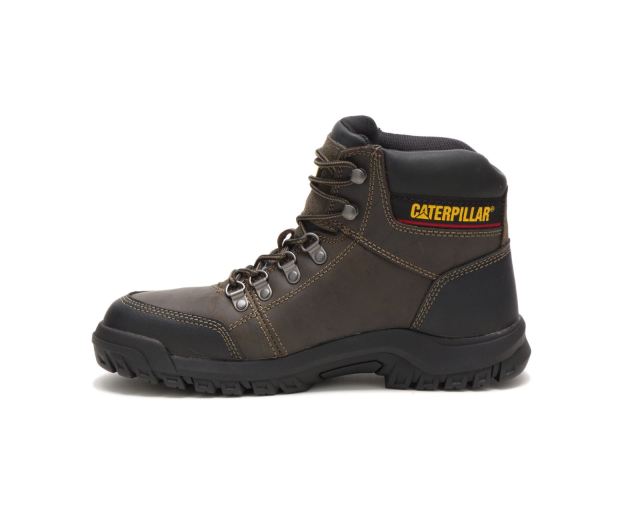 Cat Footwear | Outline Steel Toe Work Boot Dark Gull Grey